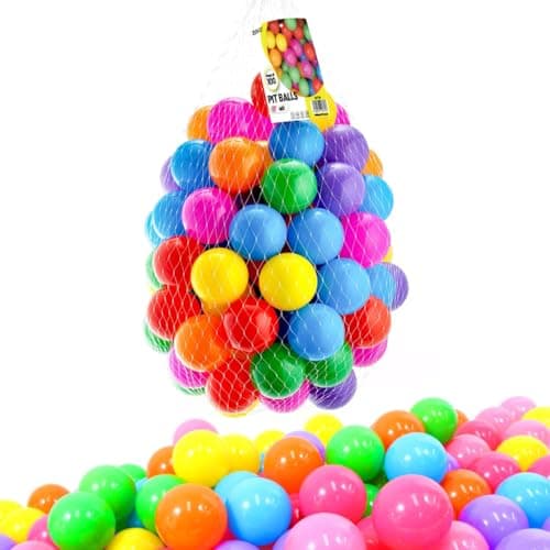 Image of Zuvo Ball Pit Balls (100 Pack) Assorted – Crush-Proof 5.5cm Plastic Balls for Kids | Safe, Smooth & BPA-Free | Indoor & Outdoor Play for Toddlers & Babies