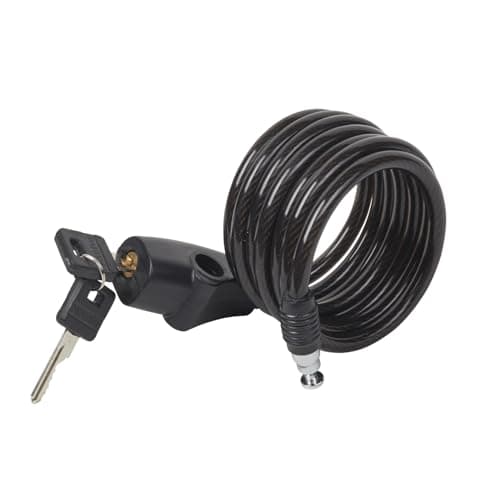 Image of Master Lock Bike Lock Cable, Key, 1.8 m Coiling Cable, Outdoor 8126EURDPRO - Use with All Kinds of Bike, Skateboards, Strollers, Lawnmowers and Other Outdoor Equipment