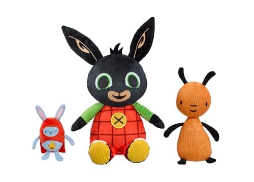 Image of Rainbow Designs Bing, Flop & Hoppity Interactive Soft Toys - Kids Interactive Toys with RFID Technology, Talking Toys That Respond to Each Other, Plush Toy Figures for Kids