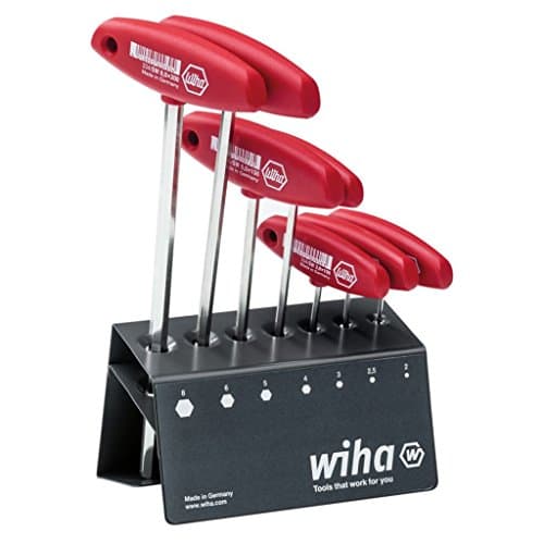 Image of Wiha hex screwdriver set 7 piece set 2-8 mm T-Handle in Workshop Stand