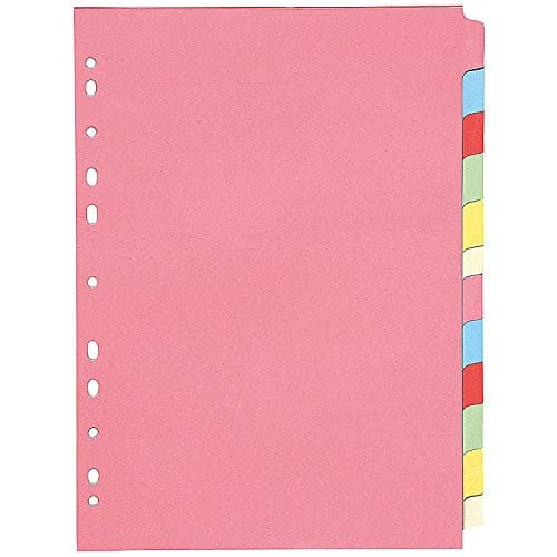 Image of Q-Connect KF01515 12-Part Subject Divider Multi-punched A4, Pink