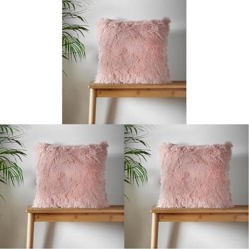 Image of Catherine Lansfield Cuddly Cushion 45x45cm Blush (Pack of 3)