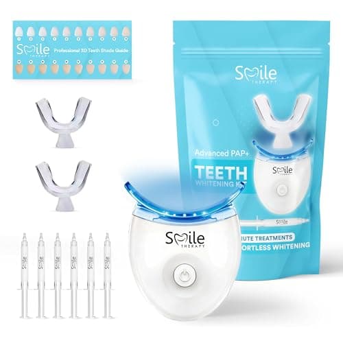 Image of SMILE THERAPY® LED Teeth Whitening Kit with 6 Gel Syringes, Pap+, Peroxide-Free, Enamel-Safe Whitening Kit for Sensitive Teeth | Professional Home Gel Teeth whitening kit