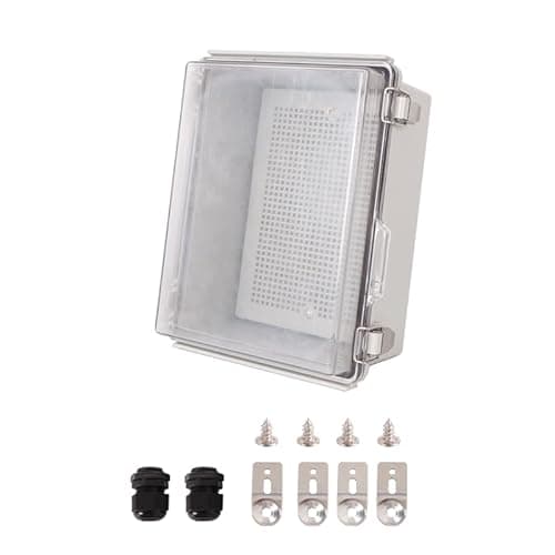 Image of Vangoshell Waterproof Junction Box IP67, Clear Cover ABS Plastic Electrical Enclosure 210x160x100mm (8.27"x6.30"x3.94") – for Outdoor/Indoor DIY Projects