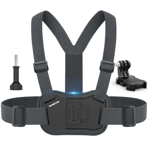 Image of Sametop Chest Mount Harness Chesty Strap Compatible with GoPro Hero 13 12 11 10 9 8 7 6 5 Session DJI Osmo Action Cameras - Balance Stability and Comfort Performance