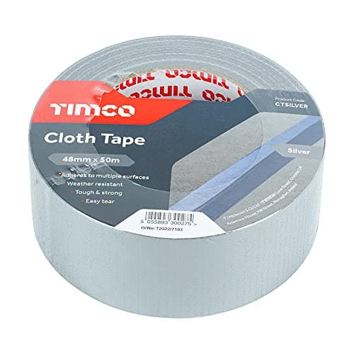 Image of TIMCO CTSILVER Cloth Tape 48mm x 50m - Silver
