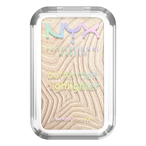 Image of NYX Professional Makeup Buttermelt Highlighter, Powder Highlighter, 12 HR Wear, Fade & Transfer Resistant, Buildable, High Impact Glow, Bright & Butta, 1 Count