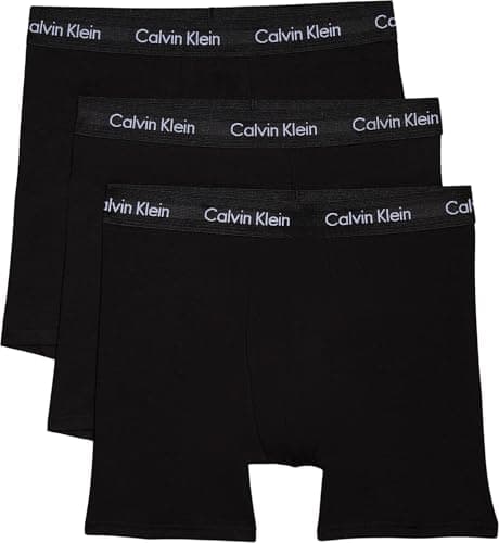 Image of Calvin Klein Men’s 3 Pack Stretch Boxer Briefs, Black (Black W. Black Wb), XL