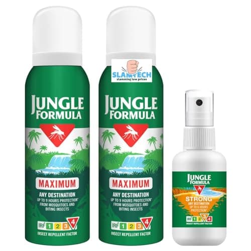 Image of Jungle Formula Travel Pack - 2 x Maximum Spray125ml - 1 x Strong Spray 60ml Sold by Slamtech