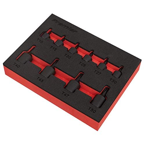 Image of Sealey AK5526 10pc 1/4" & 3/8"Sq Drive Low Profile TRX-Star* Impact Socket Bit Set