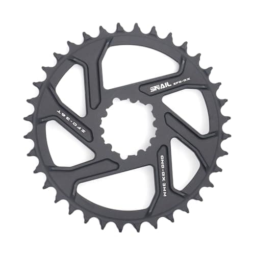 Image of CYSKY Direct Mount Chainring 32T 34T 36T 38T 40T 3mm Offset Narrow Wide Teeth Chainring CNC 7075 Bike Chainwheel for SRAM GXP Interface Crankset (Black, 36T)