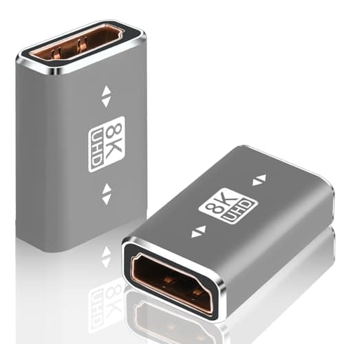 Image of AXFEE 2 x HDMI Female to Female Adapter, 8K@60Hz, HDMI Coupler for 8K, 4K@120Hz, 2K, 1080p, 3D, ARC, HEC, HDCP - Laptop, HDTV, PC, Monitor, PS, Xbox, DVD
