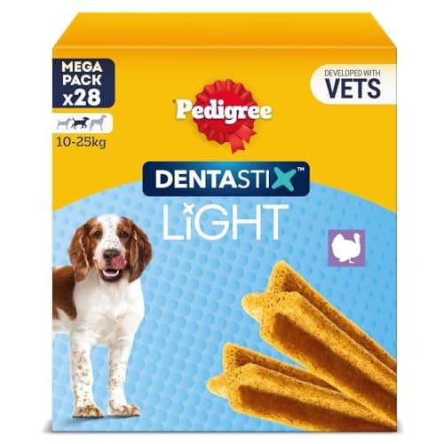 Image of Pedigree Dentastix Light 28 Sticks Dental Chews Medium Dog Treats