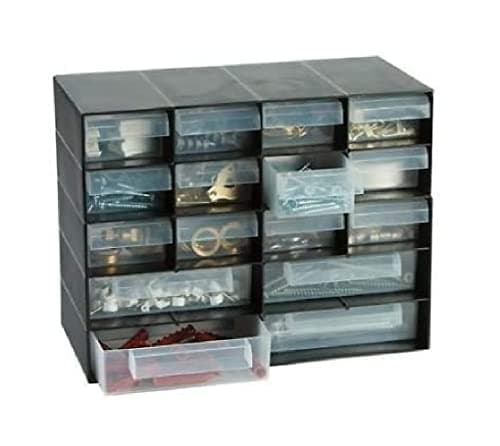 Image of Optimal Products Multi Drawer Storage Cabinet For Home Garage or Shed Plastic Kitchen Tool Organiser Office Rack (16 DRAWER)