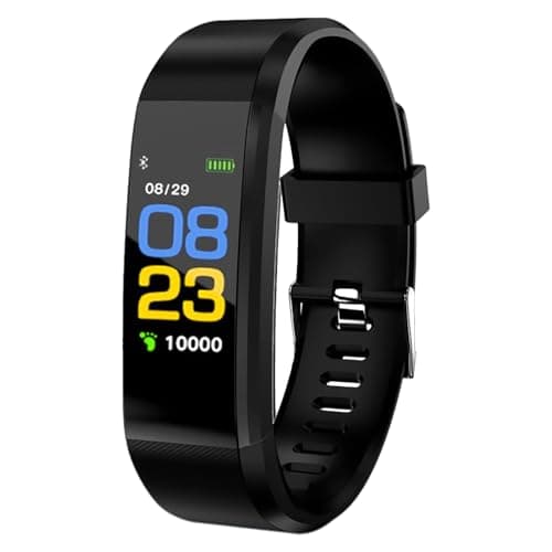 Image of Fitness Activity Tracker Watch with Heart Rate Blood Pressure Sleep Monitor Running Step Calorie Ip67 Waterproof Pedometer Step Counter for Women Men Sports Watch for Android iOS Phones (Black)