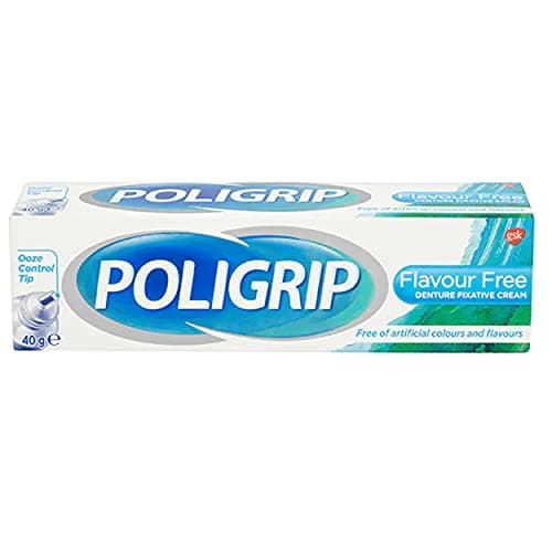 Image of Poligrip Denture Fixative Cream Flavour Free (40g) - Pack of 6 by Poligrip
