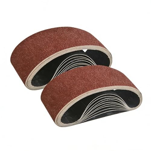 Image of GZKTY 25-Piece Sanding Belt 75 x 533 mm, 80/120/150/240/400 Grit, Assortment for Belt Sanders | Wood, Metal Grinding & Rust Removal