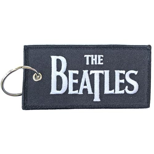 Image of The Beatles Drop T Logo Keyring (One Size) (White/Grey)