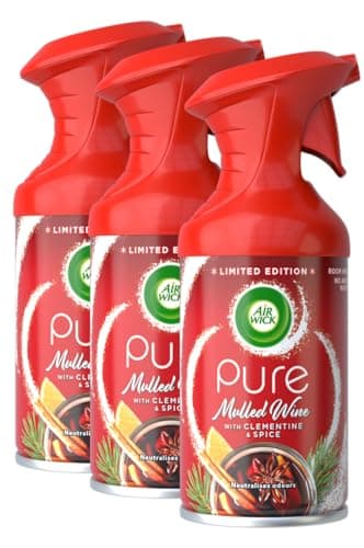 Image of Airwick Pure Air Freshener Mulled Wine Scent Aerosol, 250 ml | 3 Sprays