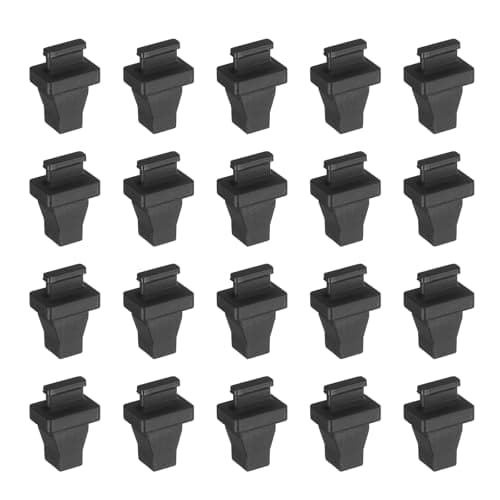 Image of sourcing map SC Dust Covers Caps, Black Silicone Fiber Optic Dust Caps Network Switch Port Protectors for Switches, Routers, Network Cards, Media Converters, Pack of 50