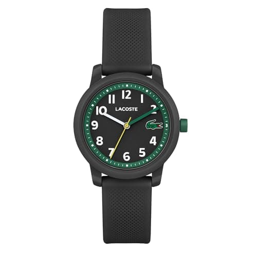 Image of Lacoste Analogue Quartz Watch for Kids LACOSTE.12.12 Kids Collection with Black Silicone Bracelet - 2030042