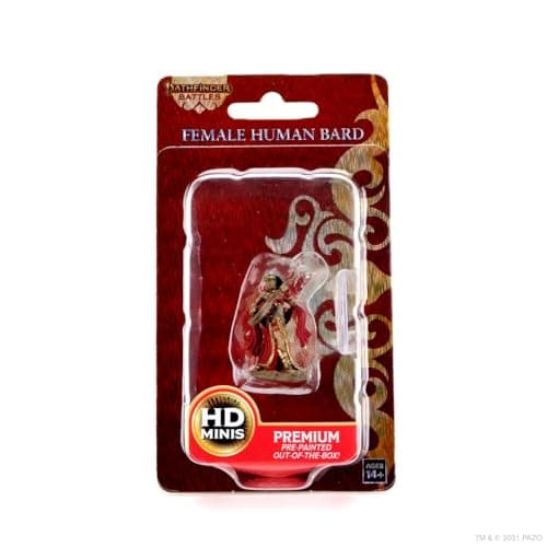 Image of Human Bard Female Pathfinder Battles Premium Painted Figure (W2)