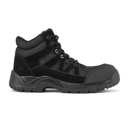 Image of Portwest FC20 Composite Suede Ankle Boot S1PL TPU Scuff Cap Metal Free Lightweight Fuel Oil Resistant Slip Resistant Dual Density Safety Footwear, Black, UK 3