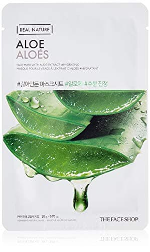 Image of The Face Shop - Real Nature - Face Mask Sheet Aloe Face - hydrates and soothes sensitive skin (1 pack - 20 g)