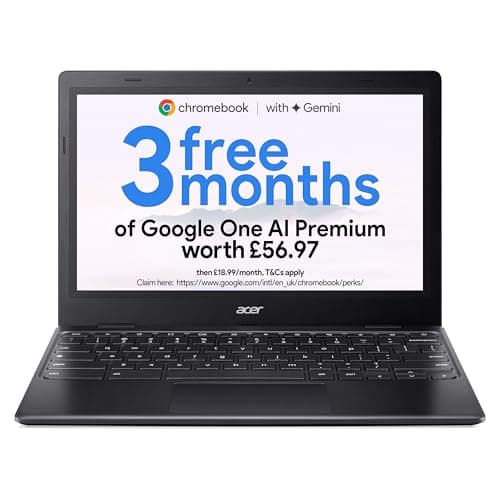 Image of Acer Chromebook 311 CBOA311-1H Laptop - Intel Celeron N4500, 4GB, 64GB eMMC, Integrated Graphics, 11.6 HD, Chrome OS, Black 3 month free Google premium not included (Renewed)