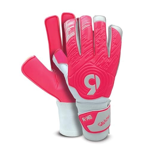 Image of NINE Goalkeeper Gloves with Strong Grip, Extra Wrist Stability for Adult & Youth, Goalie Gloves for Kids, Men & Women with 4mm Latex Padded (Pink, 4)