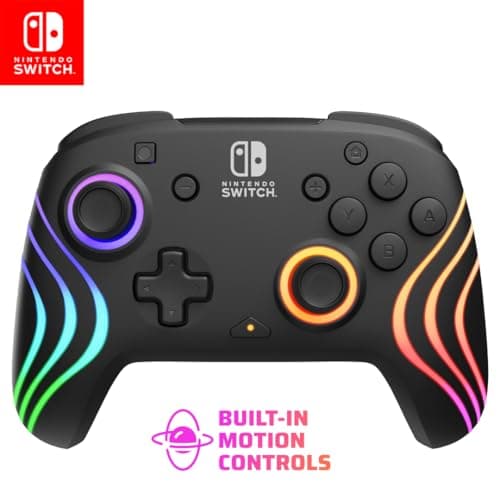 Image of PDP Nintendo Switch Afterglow Wave- Wireless- Black