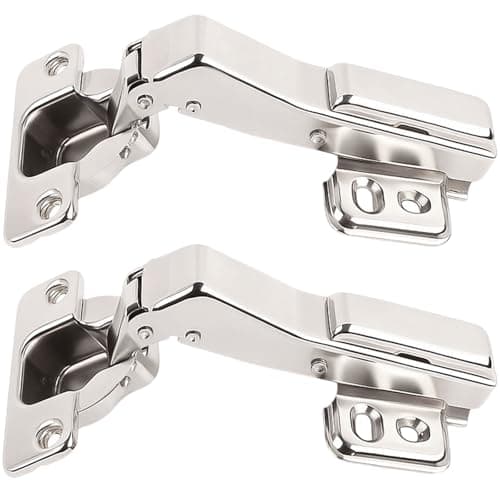 Image of TamBee 45 Degree Cabinet Hinges Kitchen Cupboard Corner Hinges Concealed Soft Close Doors Hinge for Cabinet Door Wardrobe Hinge Stainless Steel Hydraulic Buffer with Screws