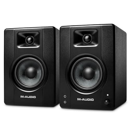 Image of M-AUDIO BX4 Pair 4.5-inch Studio Monitors, HD PC Speakers for Recording and Multimedia with Music Production Software