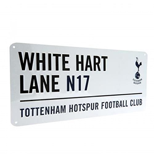 Image of Tottenham Hotspur FC Official White Hart Lane Street Sign (One Size) (White/Black)
