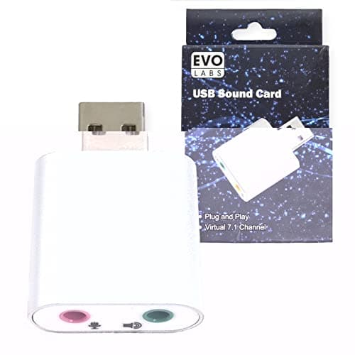 Image of kenable EVO USB Sound Card Virtual 7.1 Channel Adapter Replace/Add 3.5mm AUX/MIC Socket