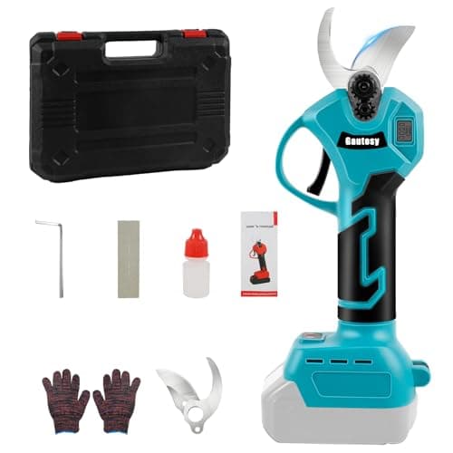 Image of Cordless Pruning Shears Compatible with Makita 18V Battery,Brushless Electric Secateurs with 2 Gears, Digital Display, 45mm Max Cutting Diameter, Grinding Stone and Replacement Blades (No Battery)