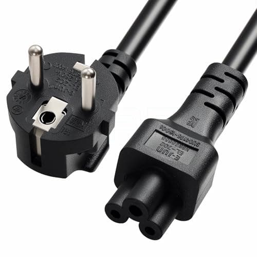 Image of IEC C5 Mickey Mouse Plug to Europe Schuko CEE 7/7 Socket Extension Cable for Printer Lenovo Computers TVs Monitors Projector (1M/3.28Ft)