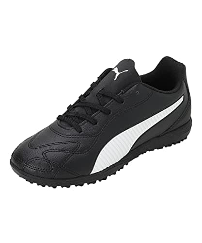 Image of PUMA Unisex Kids Monarch Ii Tt Jr Soccer Shoe, Puma Black Puma White, 5 UK