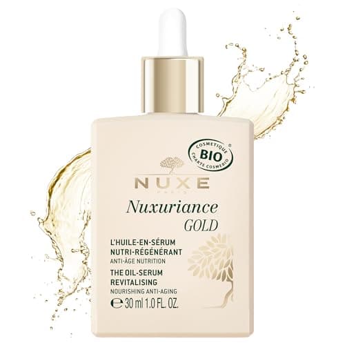 Image of Nuxe Nuxuriance Gold The Revitalising Oil-Serum 30ml, Fortifying Face Serum, Nourishes & Enhances Radiance with Organic Rice Oleo-Extract, Soothing Neroli Scent, Certified Organic Formula
