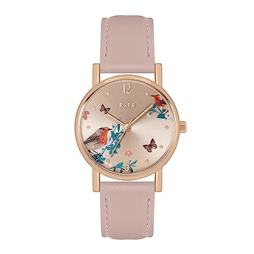 Image of Tikkers RSPB Womens Bird Printed Dial Adult Watch (Nude Robin)