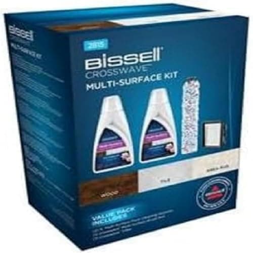 Image of Bissell Original CrossWave Accessory Kit 2 x 1 Litre Multi-Surface Cleaning Solution, Multifunctional Brush, Filter, Compatible with CrossWave Pet Pro and Cordless Models, 2815