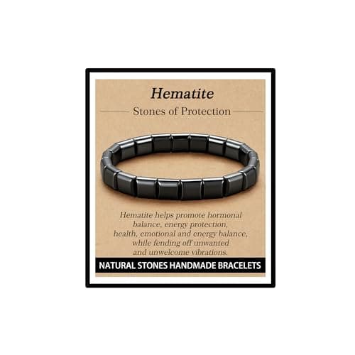 Image of Rajputana Hematite Bracelet Men Natural Stones Handmade Bracelets Hematite Stone Bracelet Male Gifts Mens Bracelets Birthday Gifts for Men husband