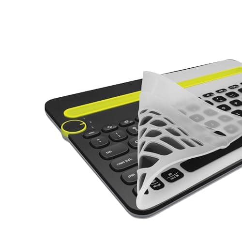 Image of kwmobile Keyboard Cover Compatible with Logitech K480 - Keyboard Cover US English QWERTY - Black