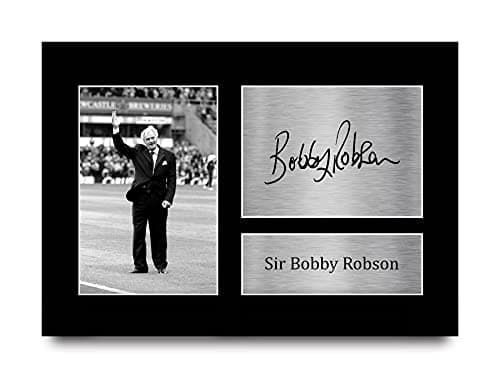 Image of HWC Trading A4 Sir Bobby Robson Magpies Gifts Printed Signed Autograph Picture for Fans and Supporters - A4