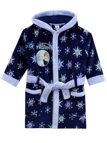 Image of Disney Frozen Dressing Gown | Anna And Elsa Girls Dressing Gown | Princess Dressing Gowns For Kids Blue 3-4 Years