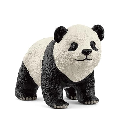Image of Schleich Wild Life - 6cm Giant Panda Cub Toy Figurine. Realistic Hand-Painted Hard Animal Toys for Boys and Girls. Durable Educational Bear Figure for Imaginative Play. Kids and Toddlers Ages 3+ 14886