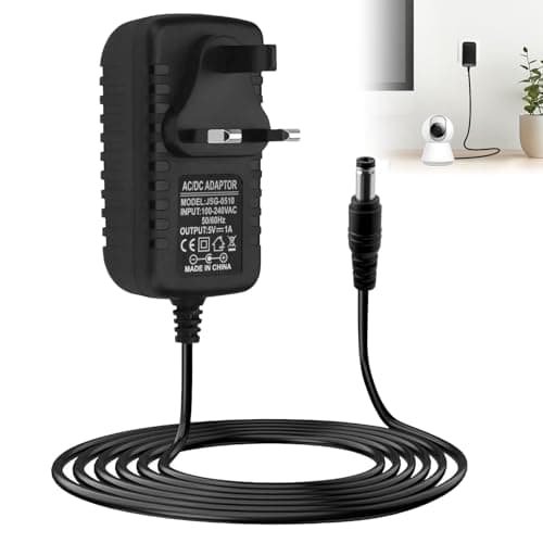 Image of DC 5V 1A Power Supply, AC Adapter 100-240V 50 60Hz to DC 5V Driver Transformer Switching Converter Universal Adaptor for LED Strip Lights CCTV Wireless Router Speakers with 5.5mmx2.5mm Plug (5volt 5W)
