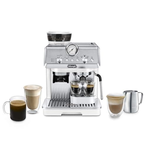 Image of De'Longhi La Specialista Arte EC9155.W, Filter Door Machine, Manual Espresso Machine with Mill, 8 Grind Levels, 15 Bars, 3 Temperatures, Steam Nozzle, Including Barista Kit, White