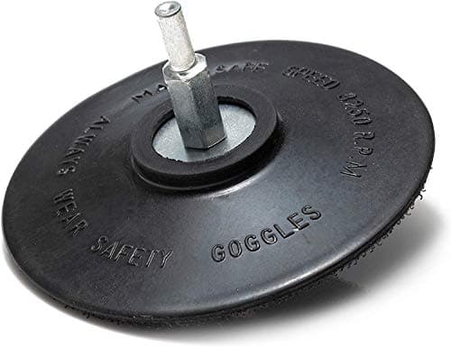 Image of Glass Polish 4.5 inch (115mm) Rubber Backing Pad for Drill - Hook and Loop Grip - GP12735