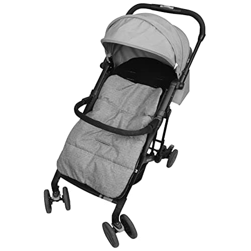 Image of Bebe Style Pushchair & Pram Footmuffs, 2 in 1 Universal Stroller Sleeping Bag & Baby Cushion, Cosy Toes for Push Chair, Thick, Velvet Lined Footmuff for Newborn to Toddler Age, Black